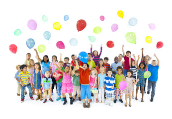 Fototapeta premium Group of Children Celebrating