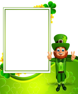 Leprechaun for patrick's day with sign