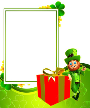 Leprechaun for patrick's day with sign