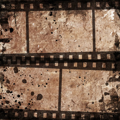 grunge background with film stripe