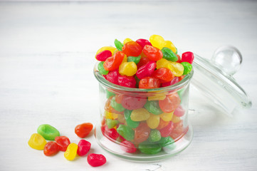 Colorful candied fruits