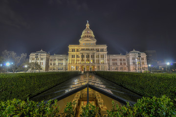 The Texas State Capitol Building Extension, Night