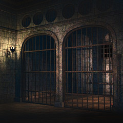 Fototapeta na wymiar Stare cele więzienne