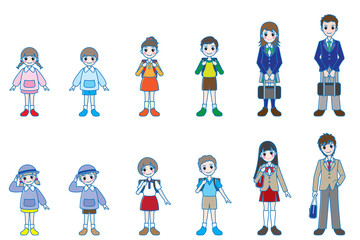 いろいろな人々 / 全身スタイル