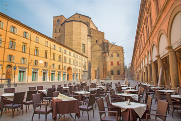 Bologna - Piazza Galvani square with the Dom