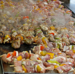 grilled beef cooked in the kitchen