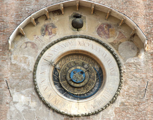 ancient mechanical clock in the Tower of the platter in the beau