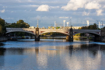 Fototapeta na wymiar Bridge on Yarra river in Melbourne