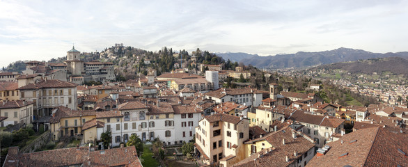 Fototapeta na wymiar The medieval town of Bergamo