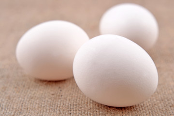 Eggs on a sacking