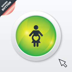 Pregnant sign icon. Pregnancy symbol.