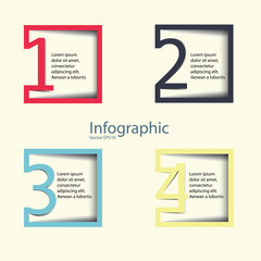 Modern Design template / can be used for infographics / numbered
