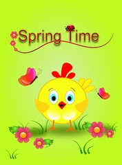 Spring time card