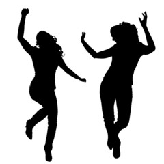 Vector silhouette of people.