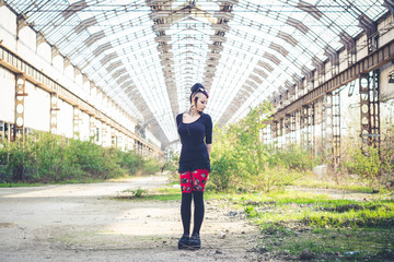 young beautiful punk dark girl