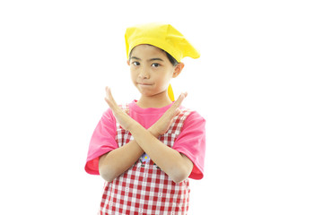 禁止の意思表示をする女の子