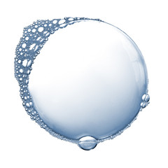Soap foam bubbles isolated