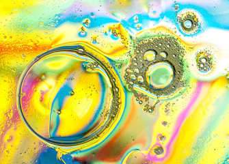 Foam bubbles macro closeup