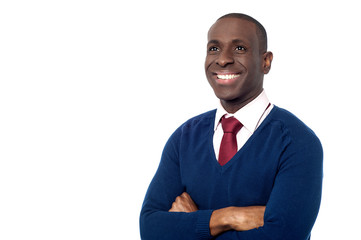 Young businessman looking away