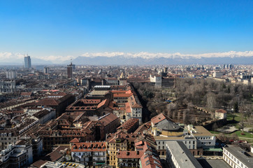 Fototapeta na wymiar Turin Italy Skyline
