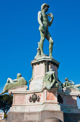 Obraz premium Statue of David, located in Micheal Angelo Park Florence, Italy