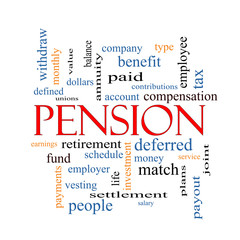 Pension Word Cloud Concept