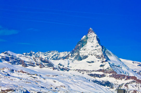 Matterhorn mountain of zermatt switzerland