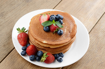 Pancakes with berries