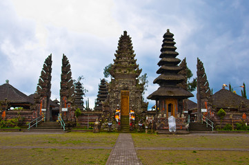 Bali temple build in traditional architecture style
