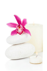 Spa decoration on a white background with clipping path