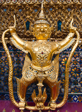 Thailand. The Grand Palace. Temple of the Emerald Buddha. Gold o