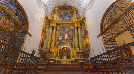 Fototapeta na wymiar Altar of the Yuso Monastery San Millan in Spain