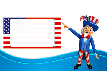 Illustration of Uncle Sam pointing to sign