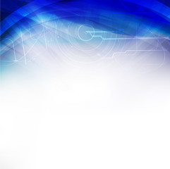Technology futuristic swirl blue background and space for your t