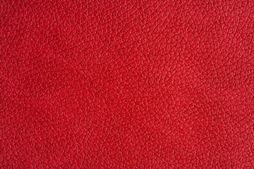 close up view on red leather texture studio shot