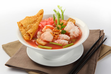 delicious Yen Ta Four noodle, Thailand