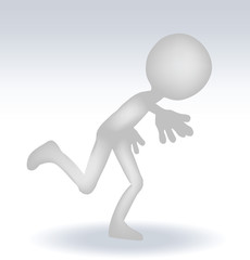 3d man with a stairs