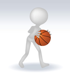 3d human basketball player
