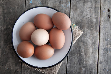 Fresh organic eggs