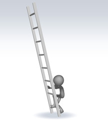 3d man with a stairs