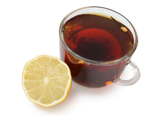 Tea and cute lemon