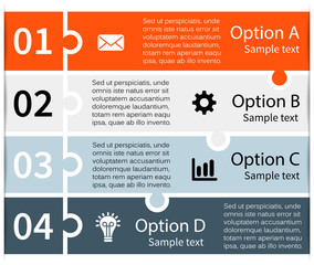 Fototapeta premium Modern vector info graphic for business project