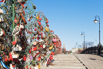 Luzhkov bridge in spring, Moscow © vvoe