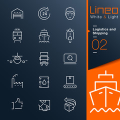 Lineo White & Light - Logistics and Shipping outline icons
