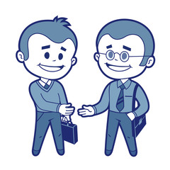 Meeting of two businessmen