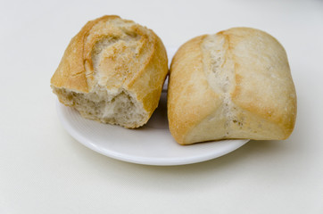 two bread pieces