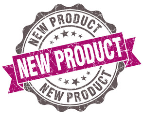 New product violet old style seal isolated on white background