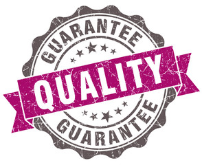 Obraz premium Quality guarantee violet grunge retro style isolated seal