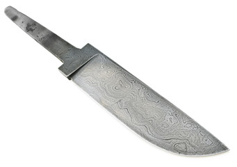 Damask Knife blade on a white background