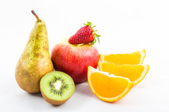 fruit on a white background